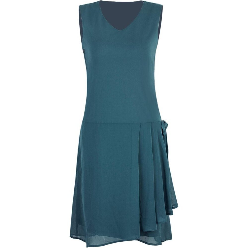 Women’s 1920s Inspired Flapper Dress Chiffon V-Neck Drop Waist Casual